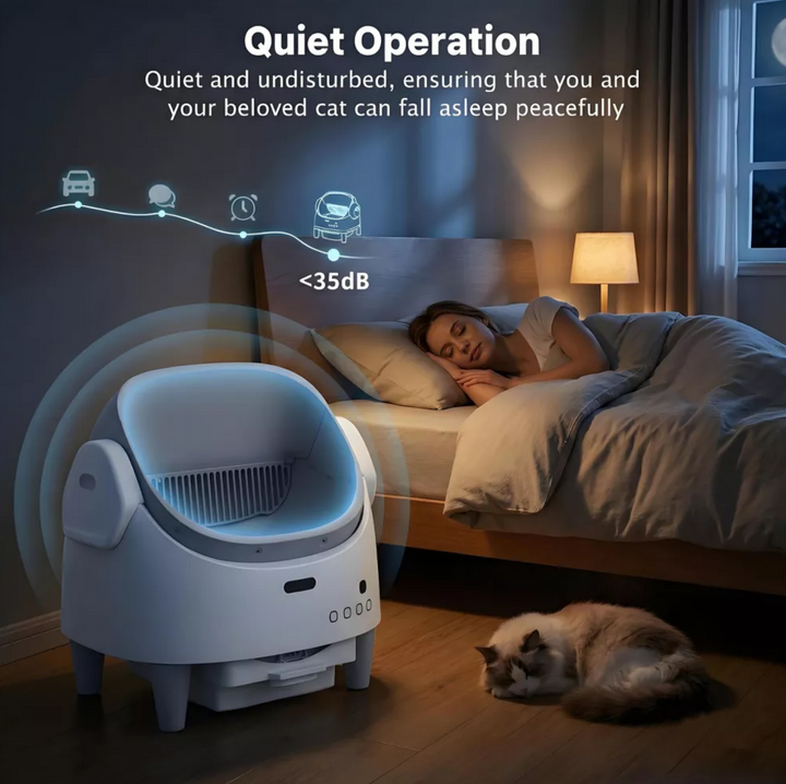 Smart Open Automatic Cat Litter Box 8L Self-Cleaning WiFi App Control Anti-Pinch Odor Removal Electric Pet Toilet