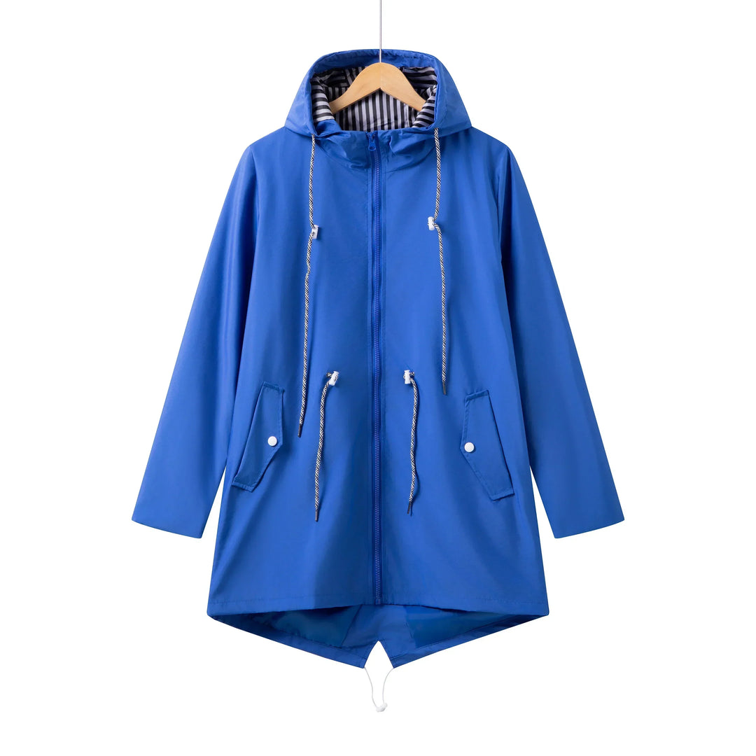 Women's Casual Long-Sleeve Coat with Zip Front