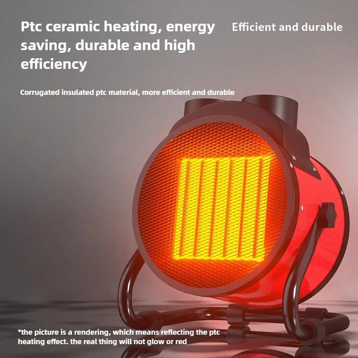 2000W portable space heater with adjustable thermostat - view 6
