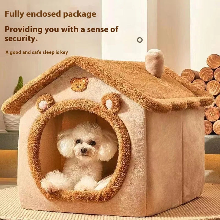Cabin style pet bed for small dogs and cats - view 2