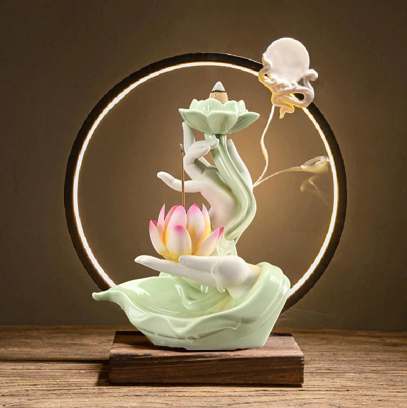Serene Lotus Glow Incense Diffuser