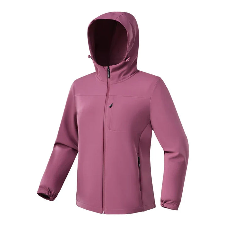 Women's Simple Long-Sleeve Hooded Jacket