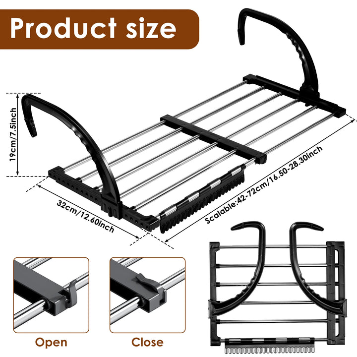 Extendable Radiator Airer | Over-Radiator Clothes Drying Rack, Stainless Steel