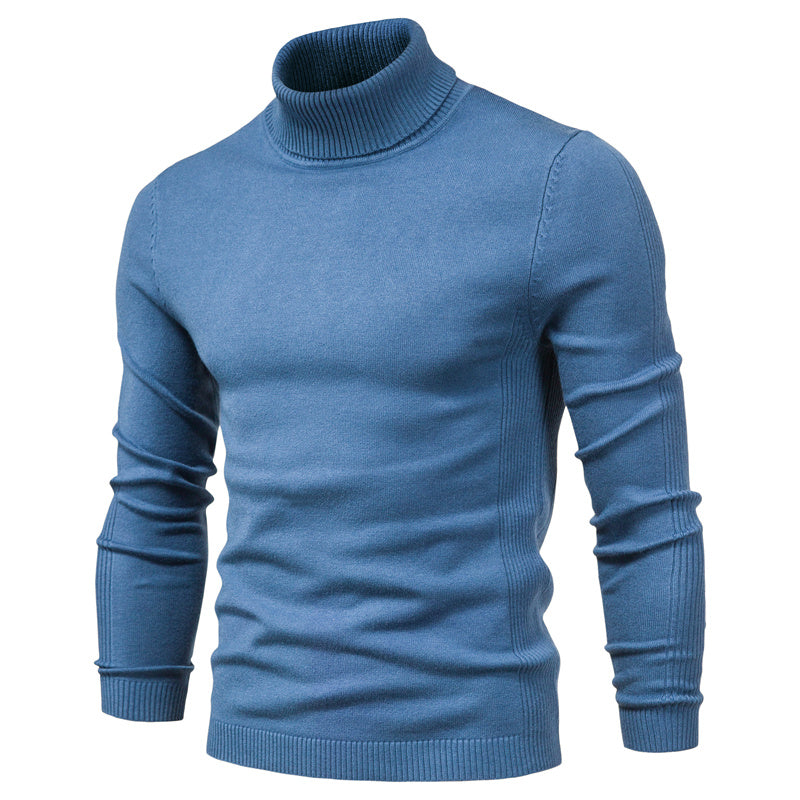 Men's Stylish Slim Fit Roll-Neck Jumper
