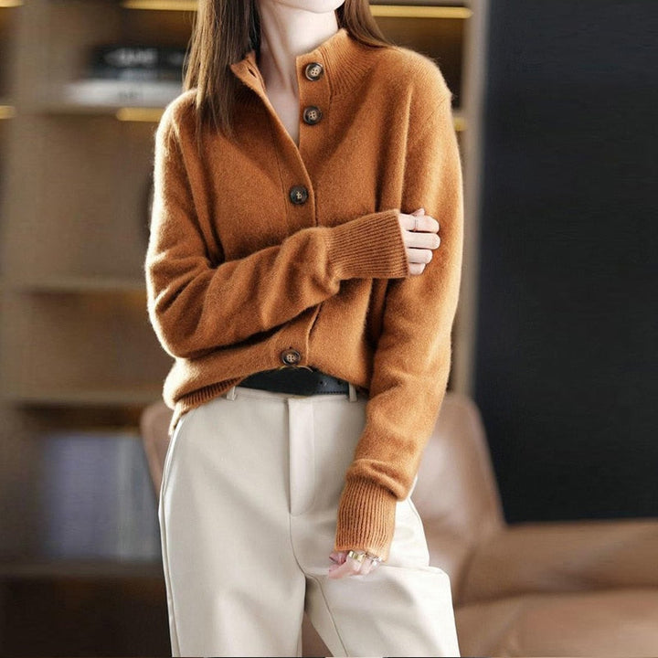 Women's Warm Button-Front Cardigan Jumper