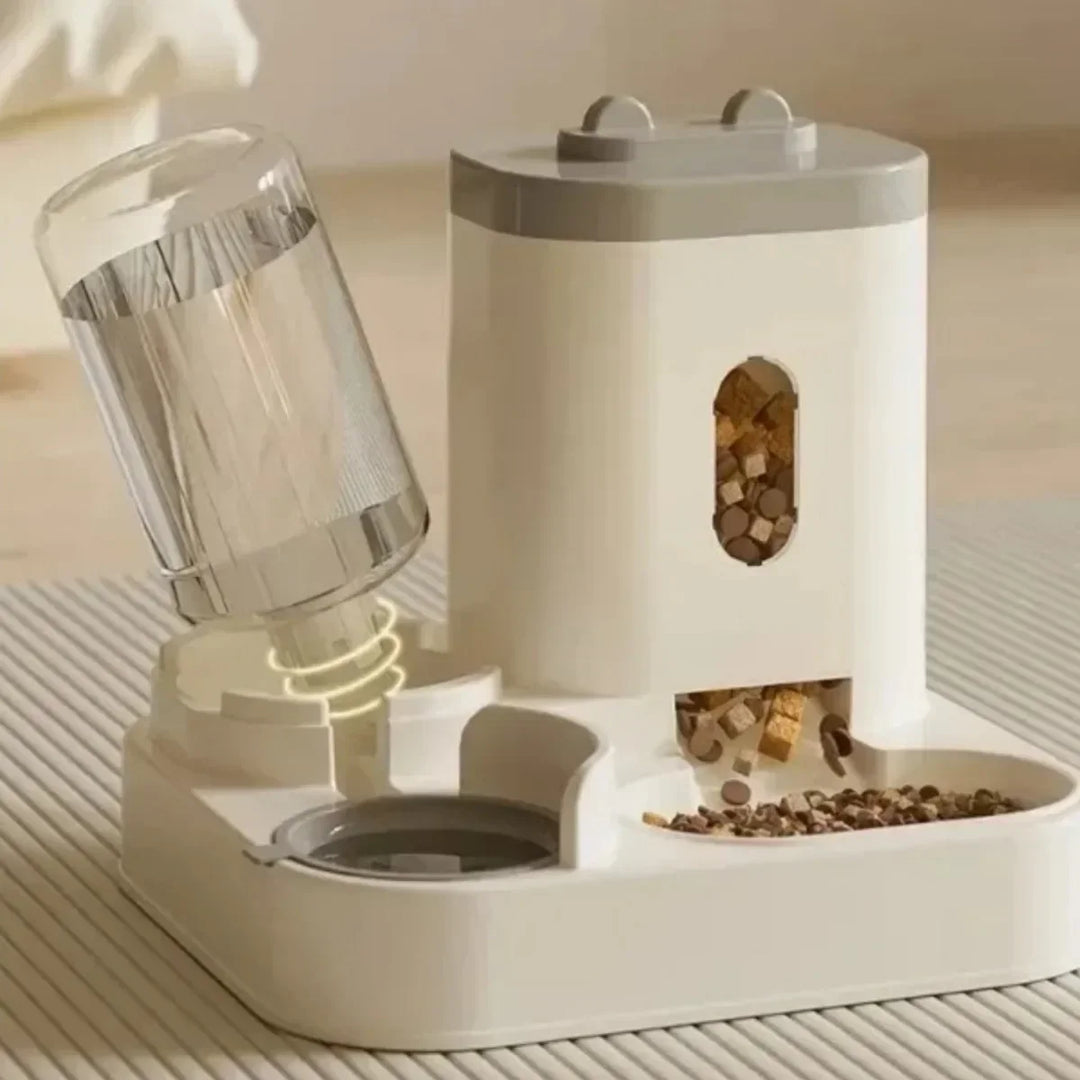 Automatic Gravity Pet Feeder with Water Fountain – Large Capacity Dog