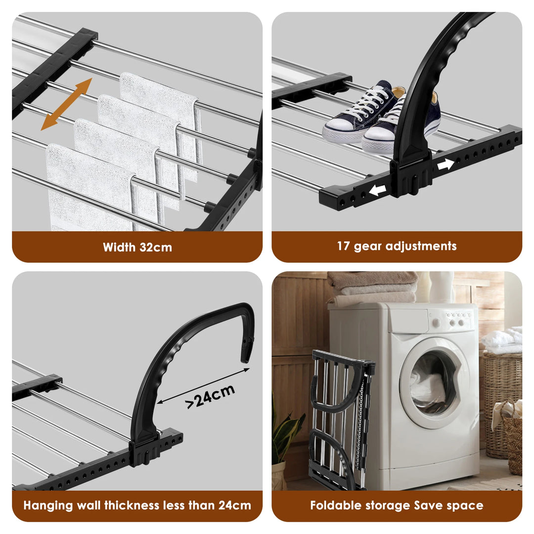 Extendable Radiator Airer | Over-Radiator Clothes Drying Rack, Stainless Steel