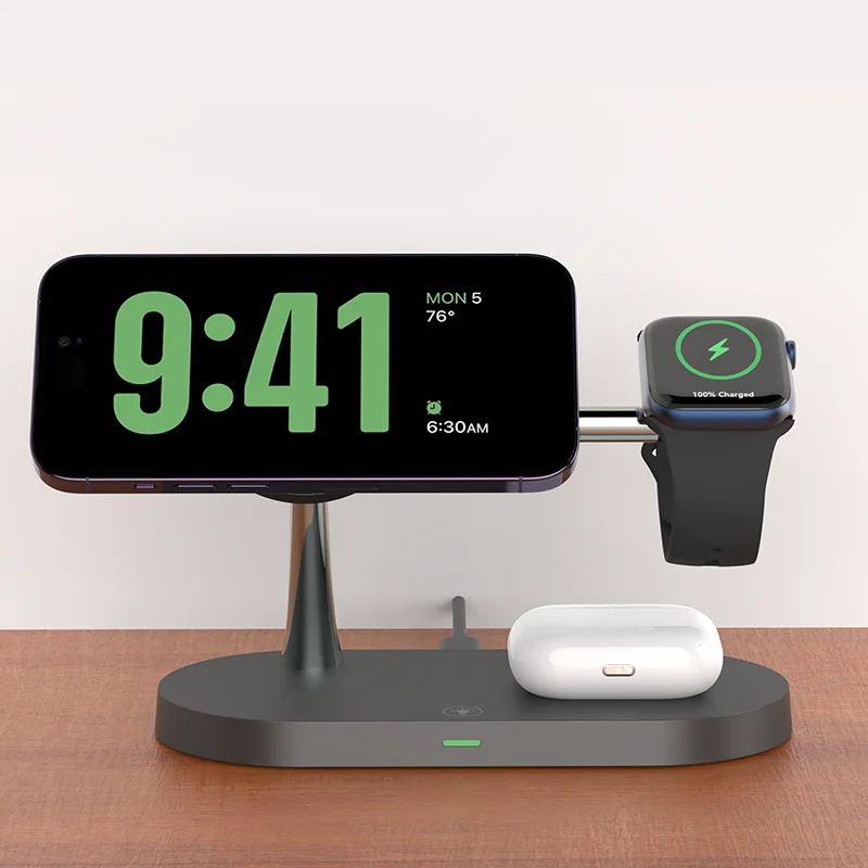 3 in 1 Wireless Charger Stand for iPhone 12-17 Apple Watch 4-10