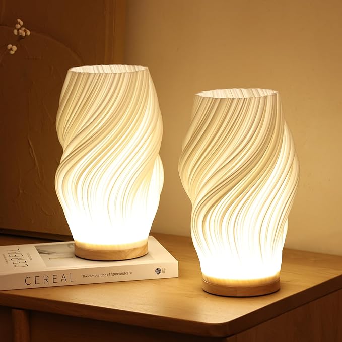Serene Wavecrest Lamp | Customisable Lighting, Convenient USB Design