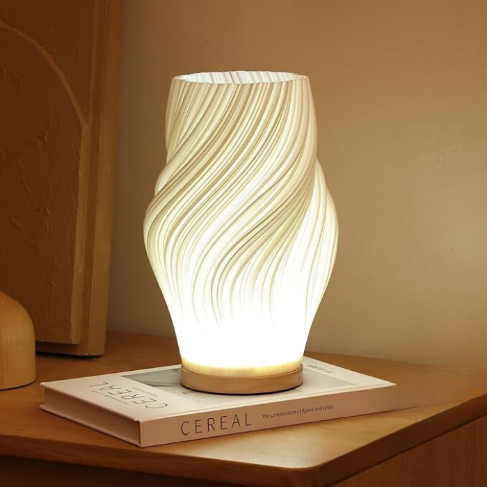 Serene Wavecrest Lamp | Customisable Lighting, Convenient USB Design