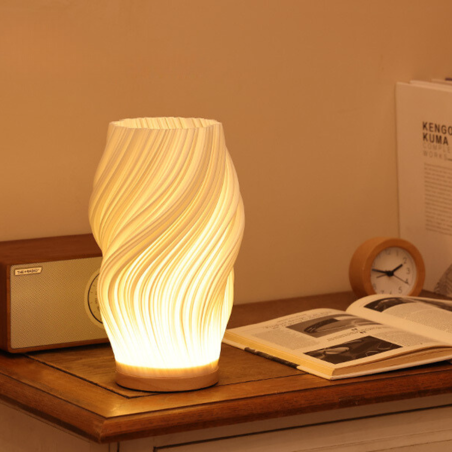 Serene Wavecrest Lamp | Customisable Lighting, Convenient USB Design