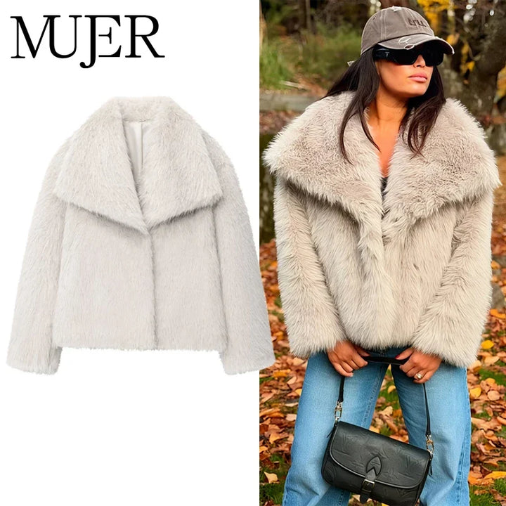 Women's Hooded Button-Front Coat for Cold Weather in Grey, image 1