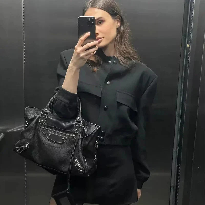 Women's Casual Front-Pocket Jacket
