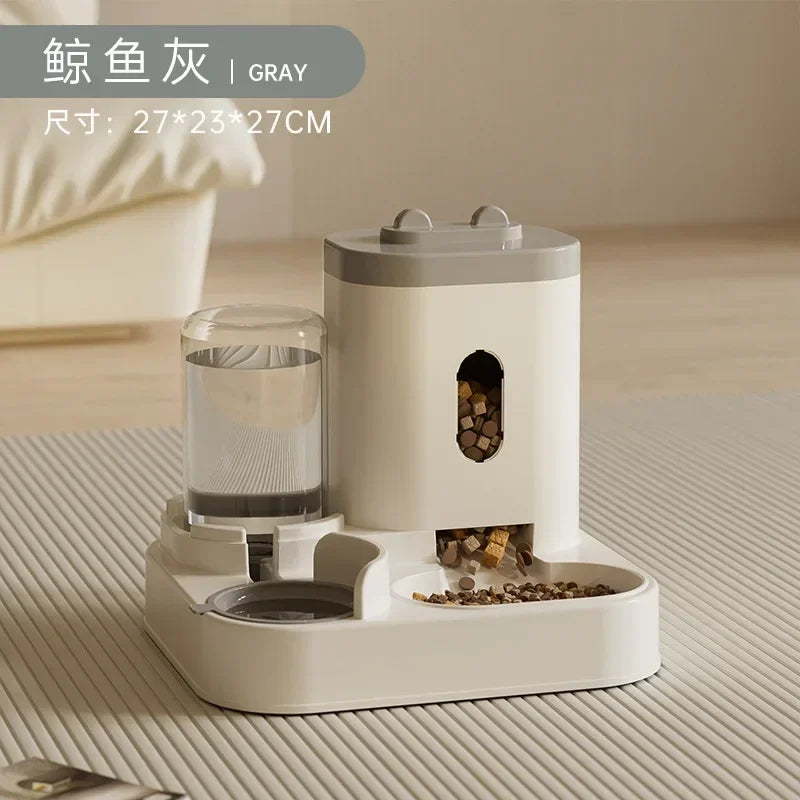 Automatic Gravity Pet Feeder with Water Fountain – Large Capacity Dog