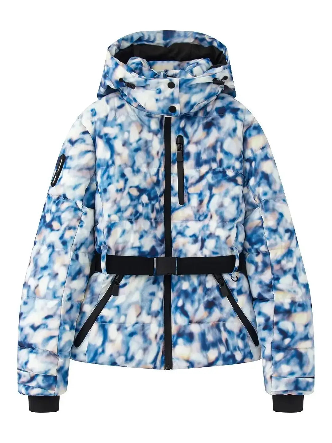 Women's Belted High Stand-Collar Quilted Winter Jacket