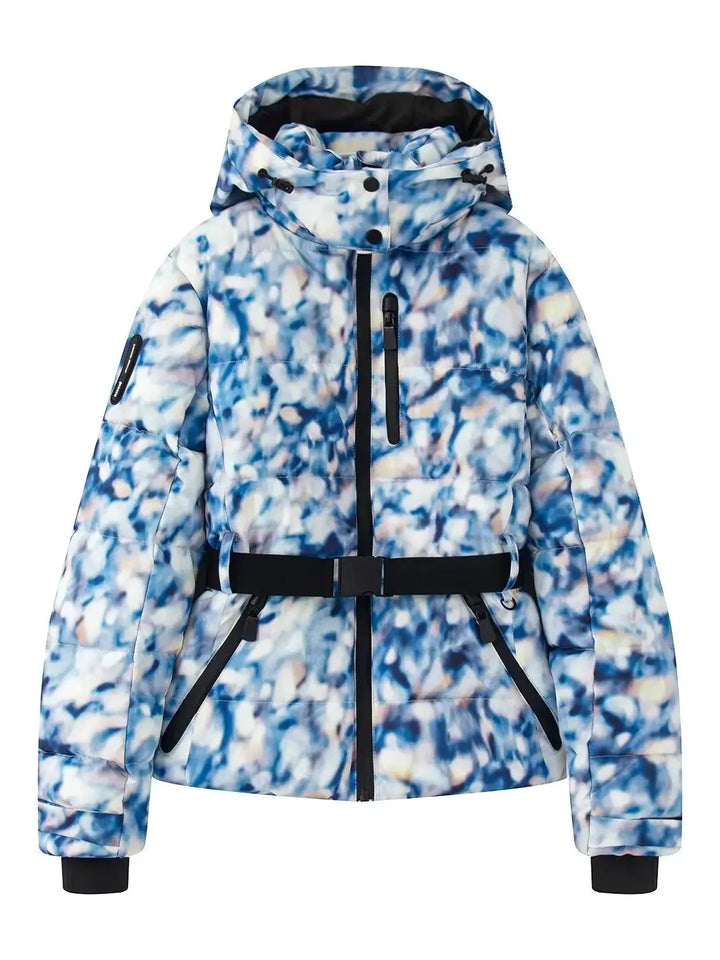 Women's Belted High Stand-Collar Quilted Winter Jacket