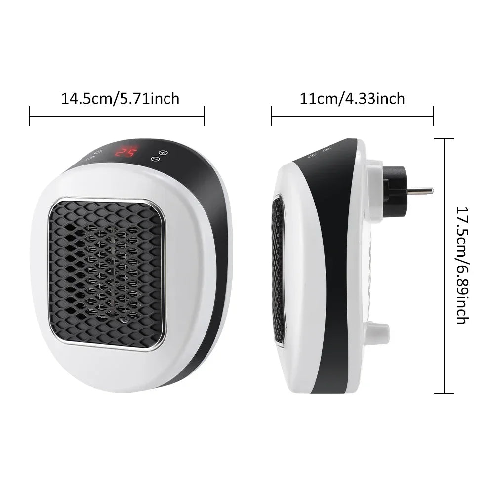 600W plug-in wall socket heater with remote control - view 4