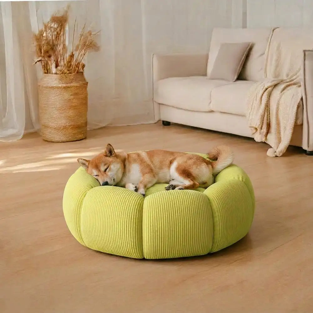 Soft Neck Support Washable Round Cat Bed Dog Bed 3
