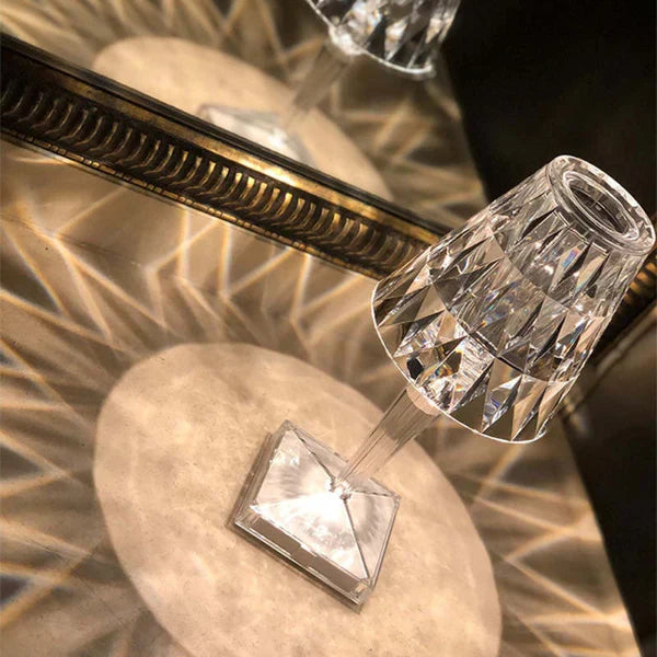 Sparkling Crystal Lamp | Touch-Sensitive Control, Rechargeable