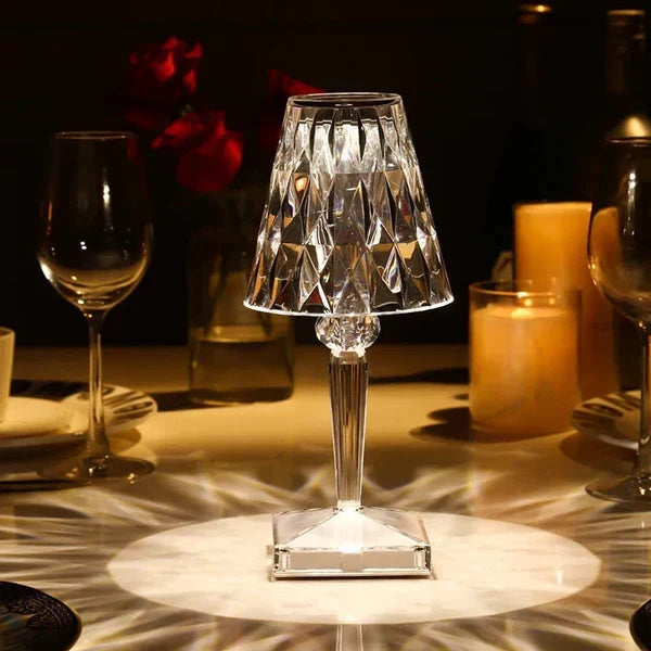 Sparkling Crystal Lamp | Touch-Sensitive Control, Rechargeable