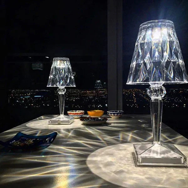 Sparkling Crystal Lamp | Touch-Sensitive Control, Rechargeable