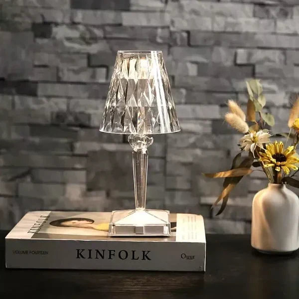 Sparkling Crystal Lamp | Touch-Sensitive Control, Rechargeable