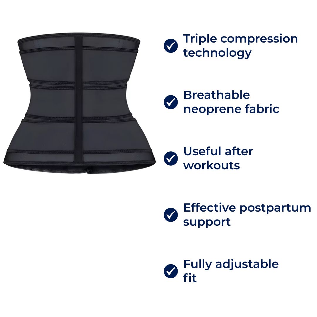 ThermoCore | Waist Trainer Belt – Triple Compression – Breathable Neoprene Fit – Post‑Workout & Postpartum Use Bowlift 6