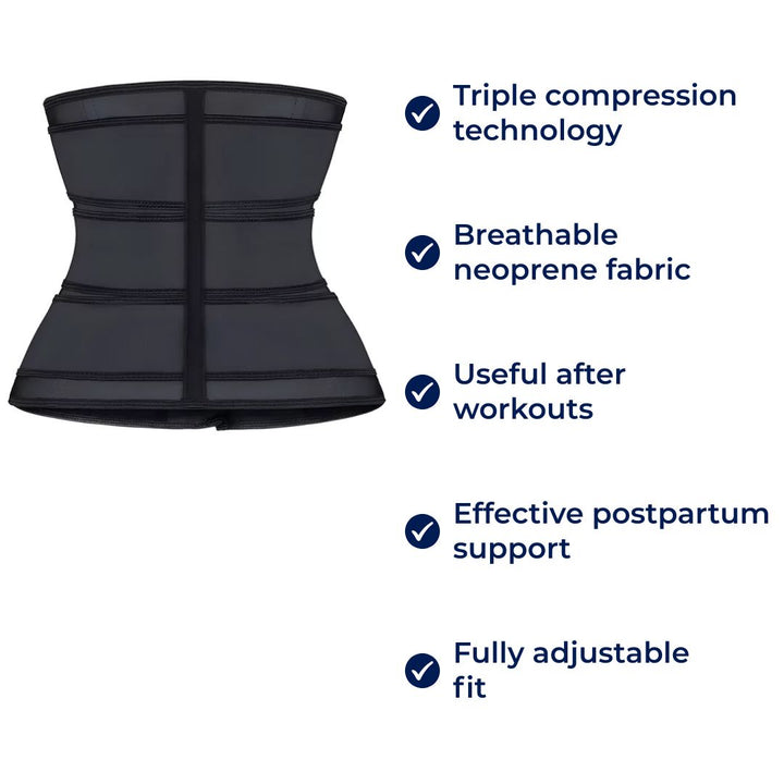 ThermoCore | Waist Trainer Belt – Triple Compression – Breathable Neoprene Fit – Post‑Workout & Postpartum Use Bowlift 6