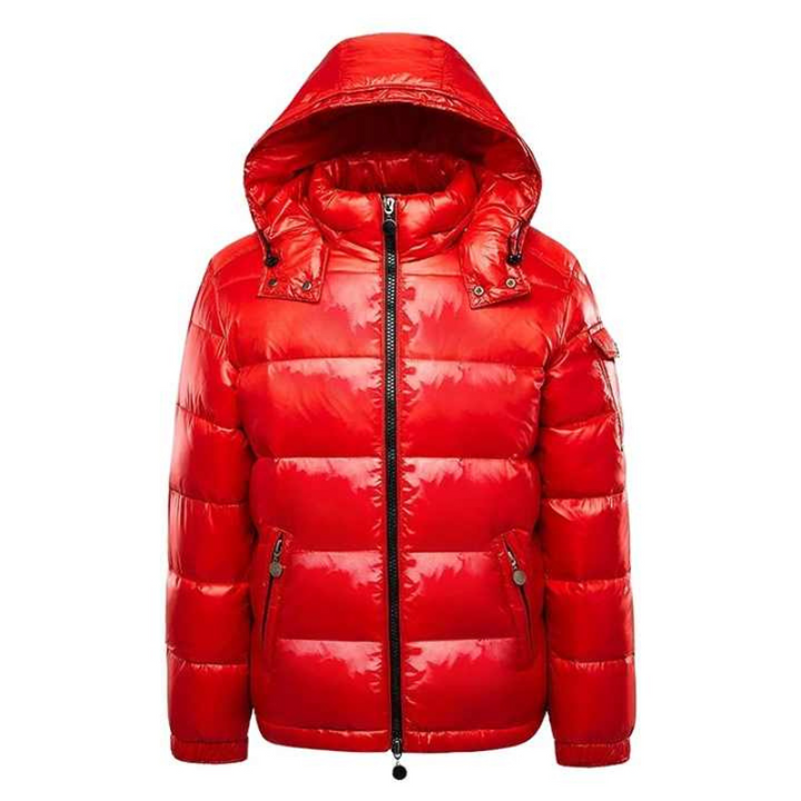 Men's Hooded Quilted Winter Jacket with Zip