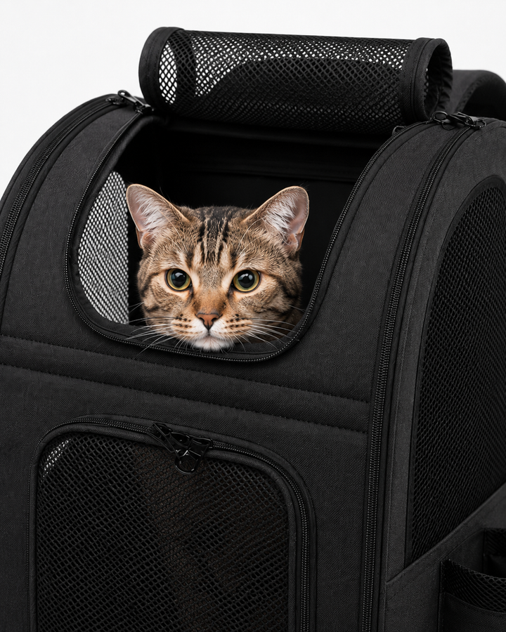 Travel Companion | Large Cat Carrier Bag with Expandable Design | Breathable Panels for Comfortable Travel 3