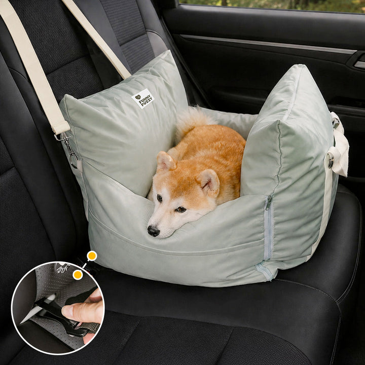 Portable Waterproof Dog Car Booster Seat with LATCH Anchors and Non Slip Base