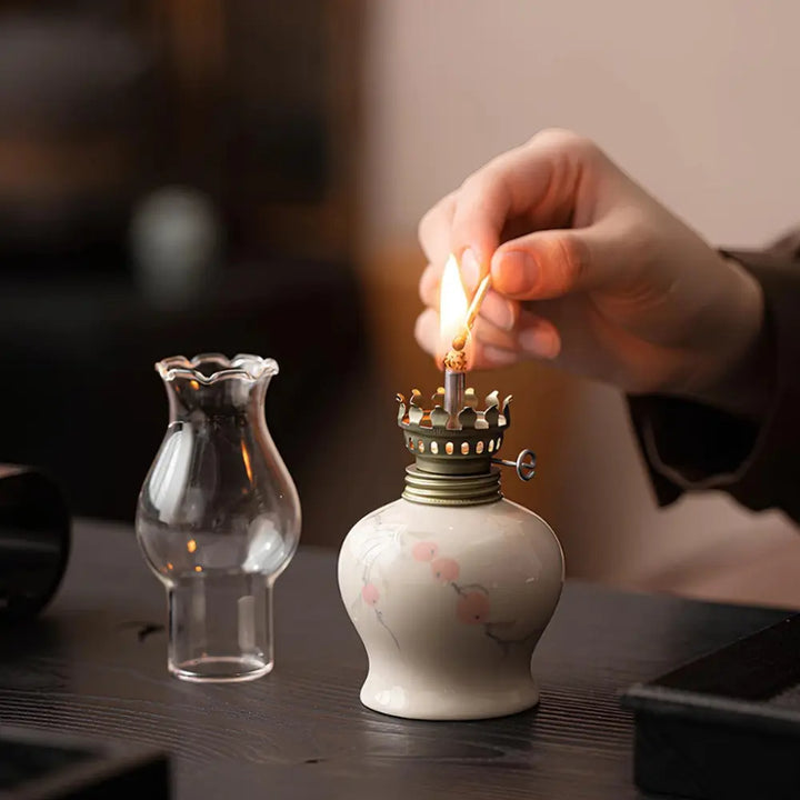 Oil Lantern | Artisan-Crafted Design, Adjustable Flame Control