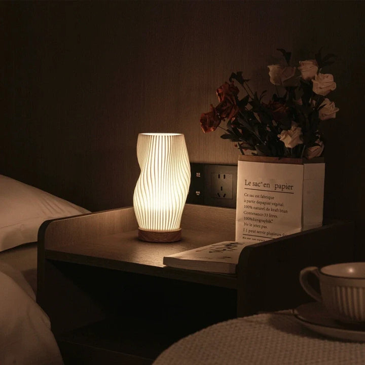 Serene Wavecrest Lamp | Customisable Lighting, Convenient USB Design