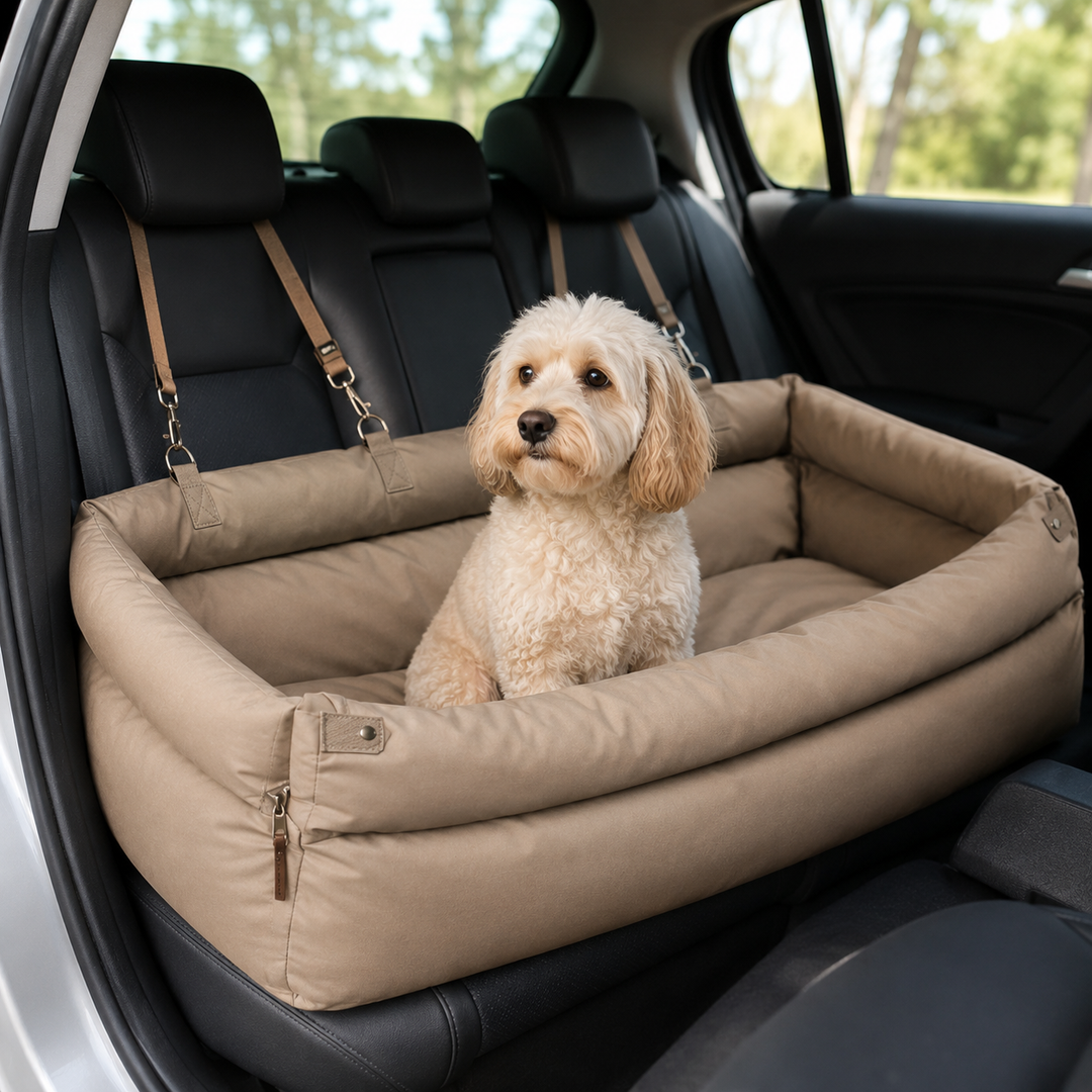 Waterproof Dog Car Seat Bed – Padded Travel Bed for Dogs 7