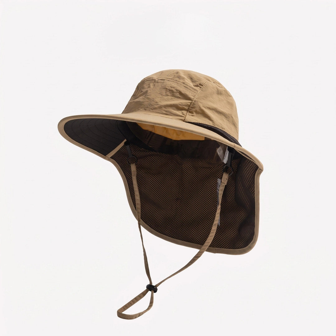 Wide Brim Sun Hat with Neck Flap - UPF 50+ UV Protection Hiking Hat 0