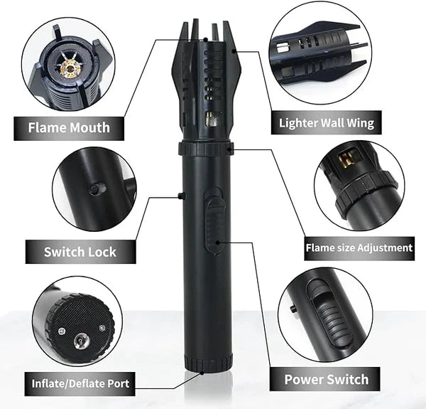 Windproof lighter with torch for self-defense | Bowlift 5