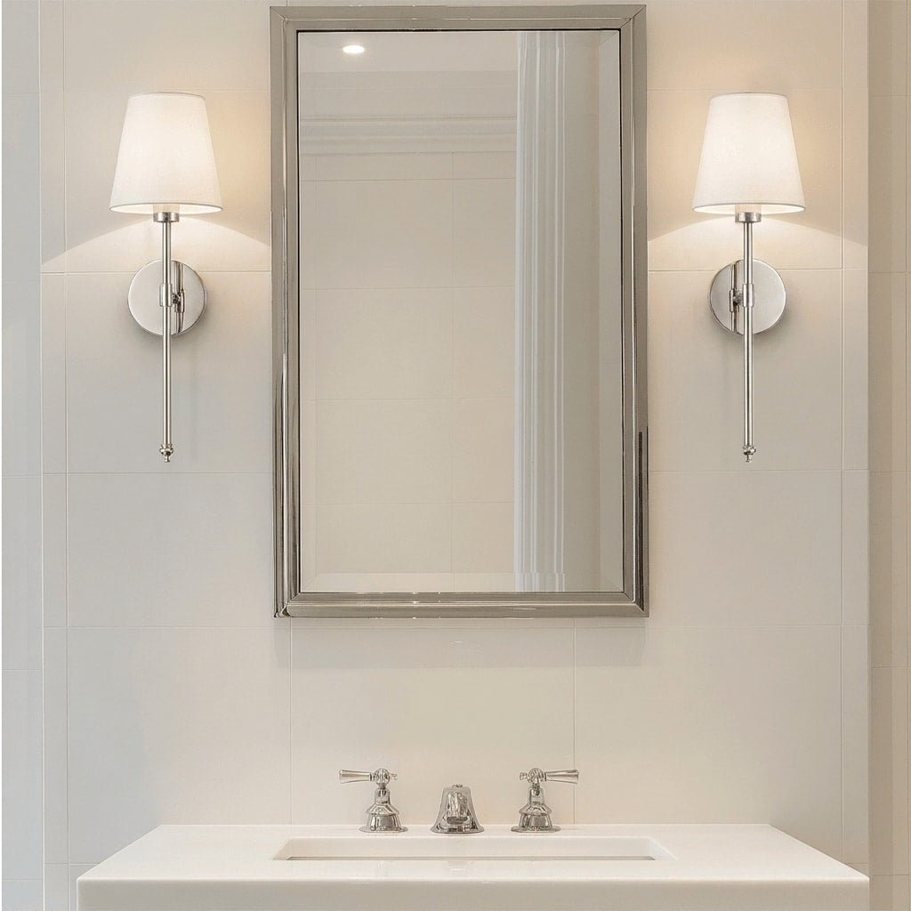 Wireless Wall Sconce Set | Modern Fabric Shade Wall Lights 3