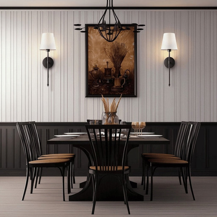 Wireless Wall Sconce Set | Modern Fabric Shade Wall Lights 5