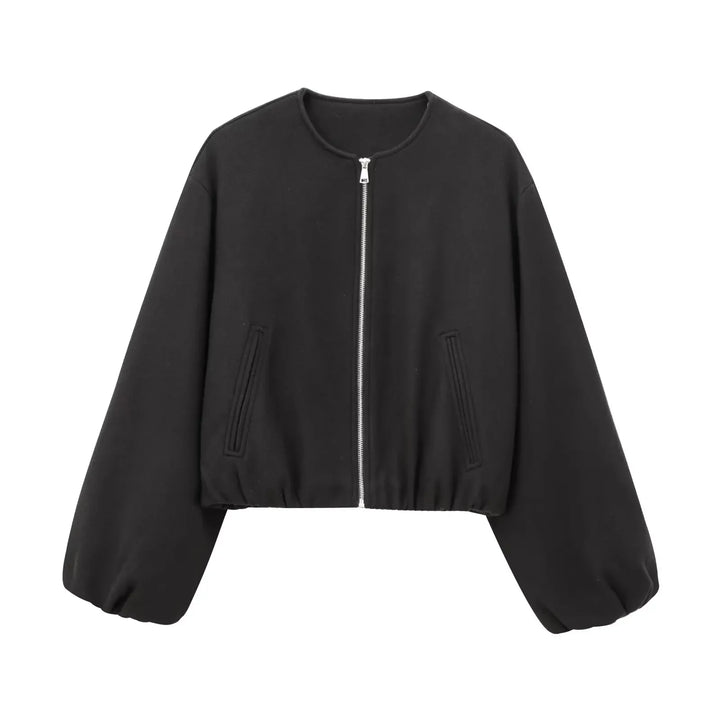 Zip-Through Bomber Jacket for Women, image 2