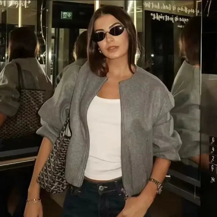 Zip-Through Bomber Jacket for Women, image 10