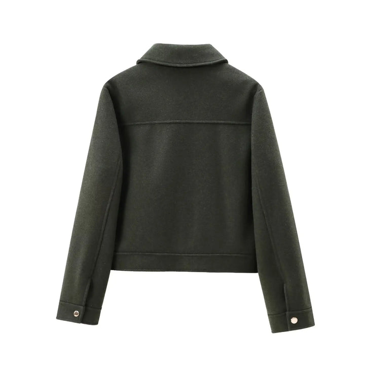 Zip-Through Jacket for Women in Black, image 8