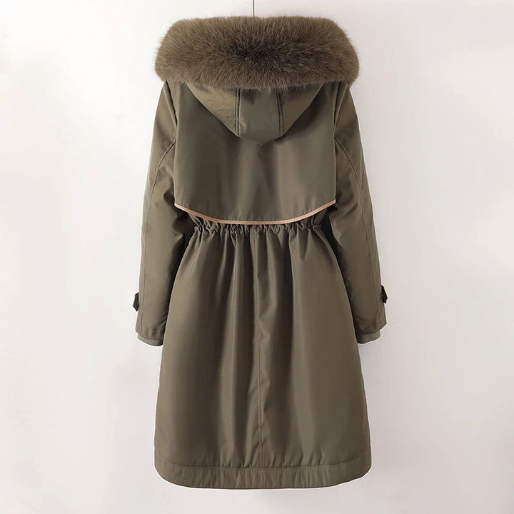 Women's Parka Jacket with Decorative Faux Fur