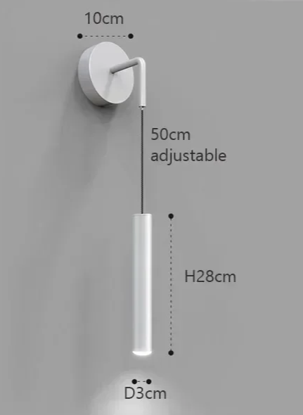 Modern Aluminium LED Wall Light – Minimalist Bedside Reading Sconce |