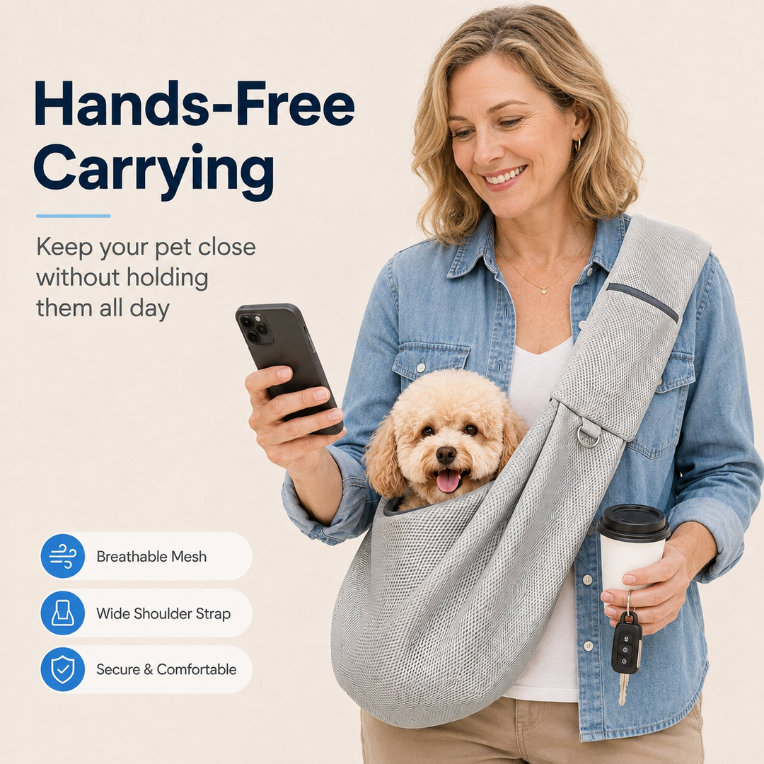 Crossbody Pet Sling Carrier for Small Dogs & Cats