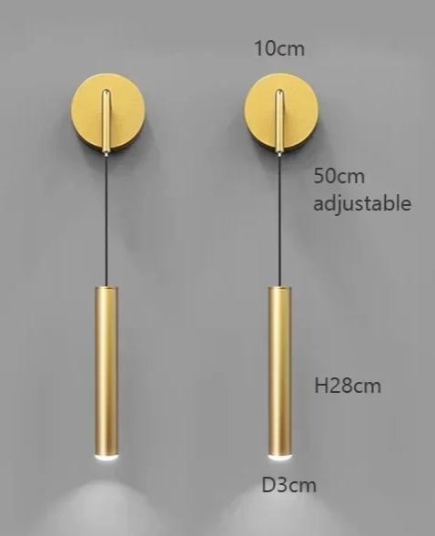 Modern Aluminium LED Wall Light – Minimalist Bedside Reading Sconce |
