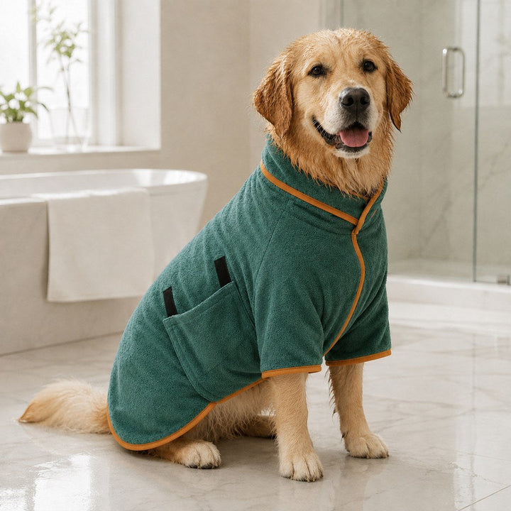 Quick-Dry Microfiber Dog Bathrobe