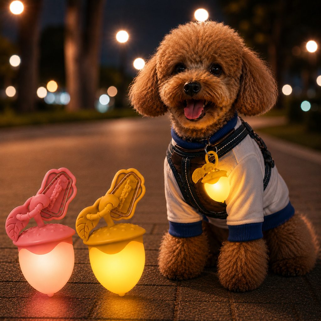AcornGlow USB-C Rechargeable Pet Safety Light for Night Walks