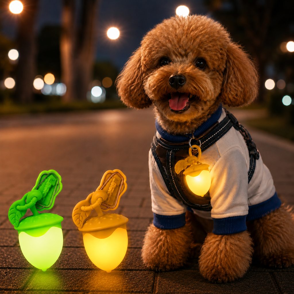 AcornGlow USB-C Rechargeable Pet Safety Light for Night Walks