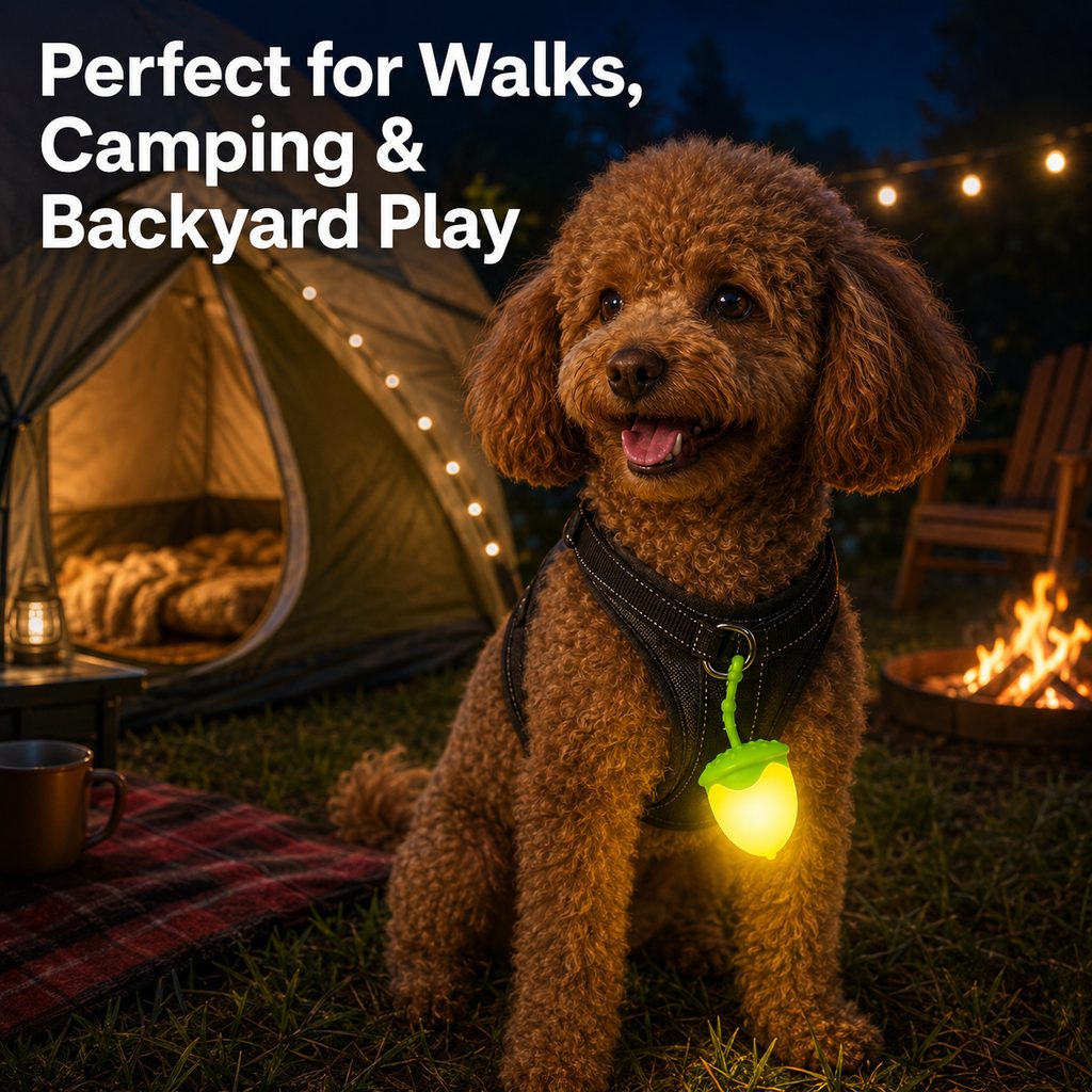 AcornGlow USB-C Rechargeable Pet Safety Light for Night Walks