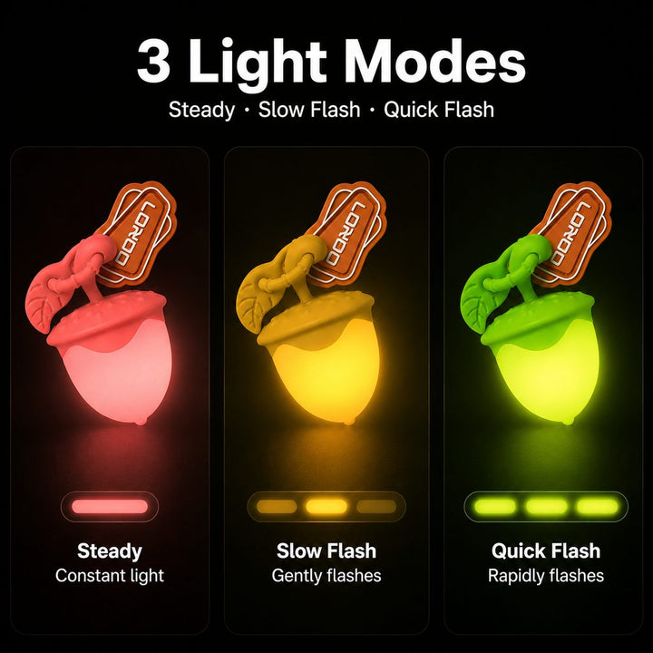 AcornGlow USB-C Rechargeable Pet Safety Light for Night Walks